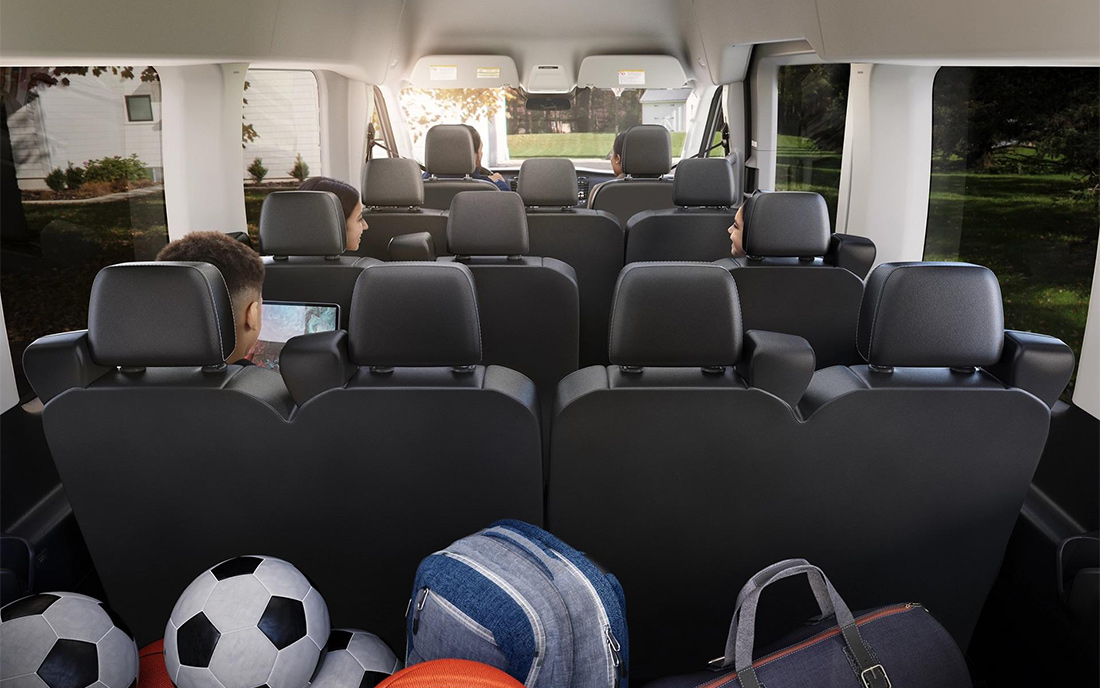 Ford Transit interior seating