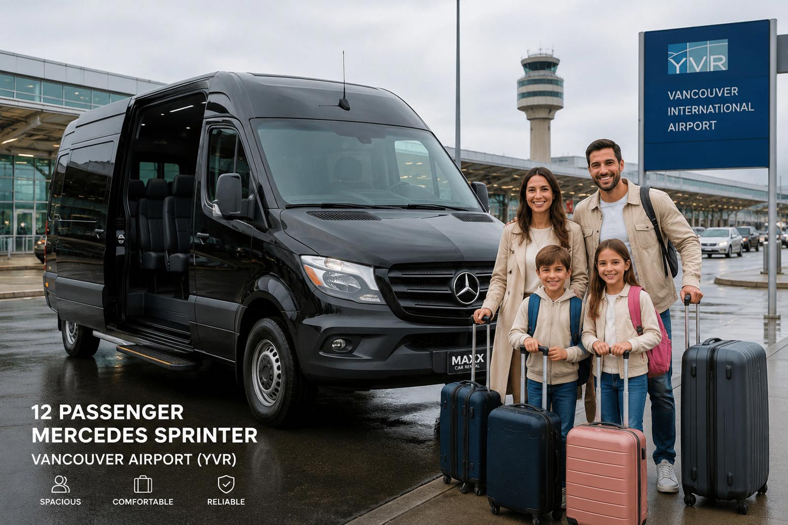 Vancouver Airport Van Rental (YVR) | 8, 10 & 12 Passenger Van Rentals